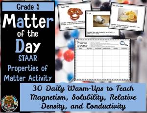 Teaching Properties of Matter Daily Review Slides and Task Cards from The Pensive Sloth