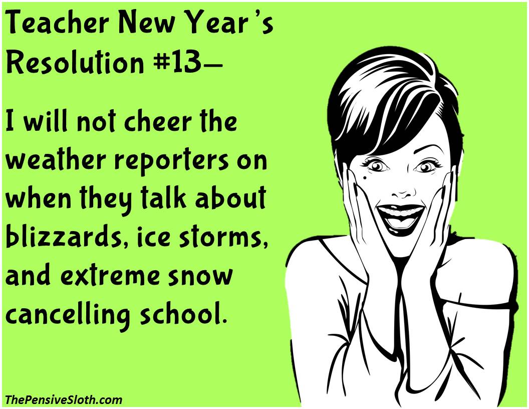 Teacher New Year's Resolutions--Version 2016!